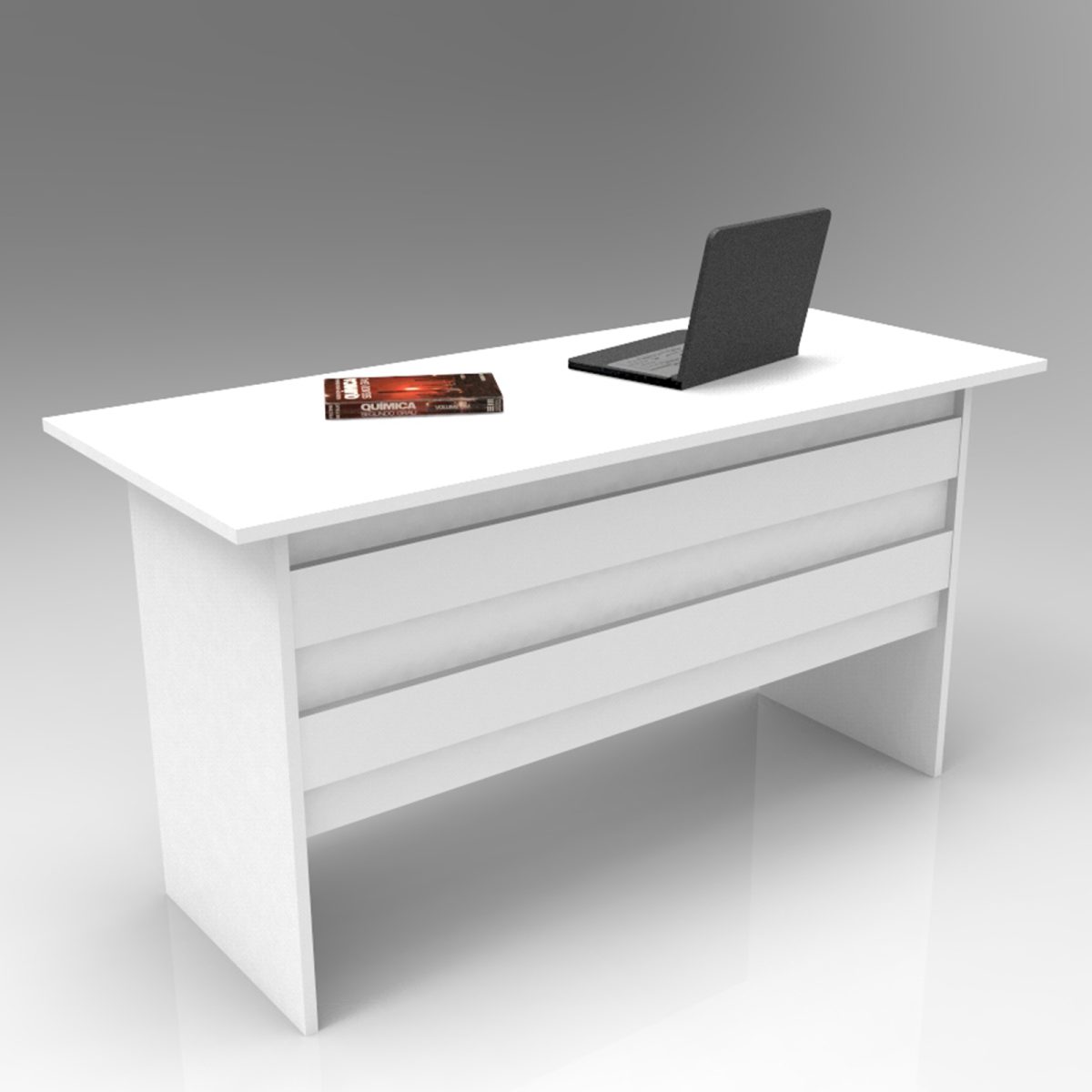 Beyaz renk ofis masası