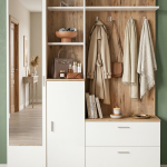 Wisdom Vestiyer Ayakkabılık Portmanto Aynalı Raf Çam-Beyaz DD5-AW