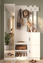 Roger Vestiyer Portmanto Ayakkabılık Beyaz DD7-W