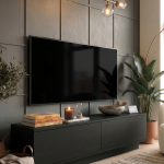 Fonda Tv Ünitesi Sehpası Ağaç Dokulu Siyah FN1-LB