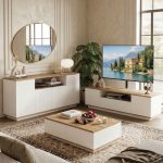 Future Tv Ünitesi Orta Sehpa Konsol 3'Lü Set Çam-Beyaz FR18-AW