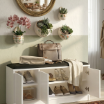 More Puflu Ayakkabılık 3 Kapaklı Dolap 90cm Beyaz MR2-W