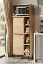 Ocean Mutfak Kiler Dolabı Mikrodalga 2 Kapaklı Raflı Metal Ayaklı Sepet ON10A-S