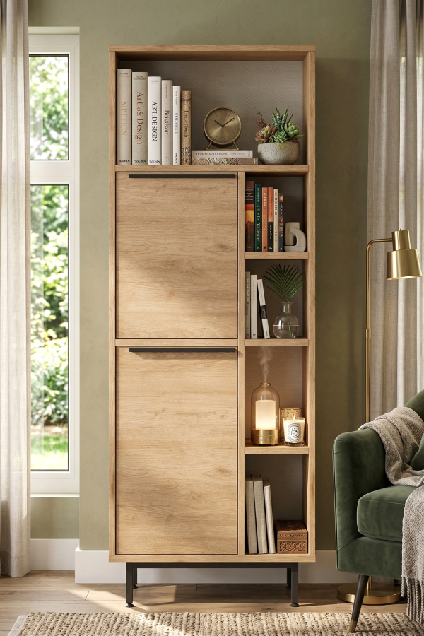 Ocean Ofis Klasör Dolabı Kitaplık 2 Kapaklı Metal Ayaklı Sepet ON10B-S