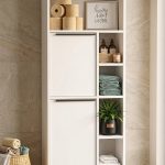 Ocean Banyo Dolabı Çok Amaçlı Dolap 2 Kapaklı Metal Ayaklı Beyaz ON10C-W