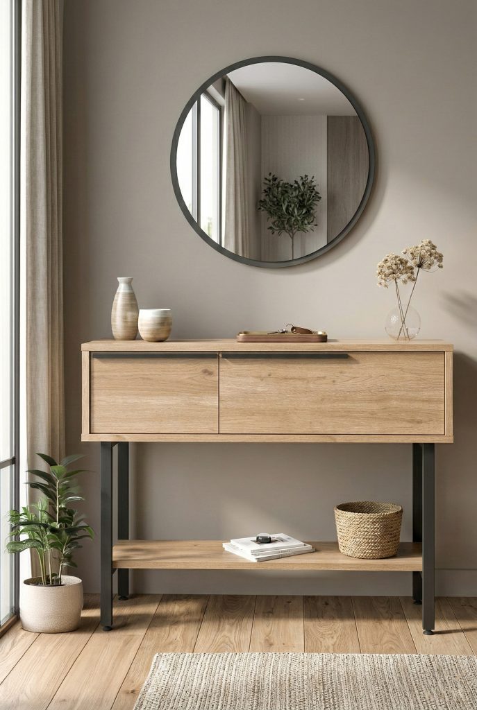 Ocean Dresuar Aynalı Kapaklı Metal Ayaklı Sepet ON12-S