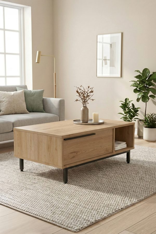 Ocean Orta Sehpa Metal Ayaklı Kapaklı Sepet ON2-S