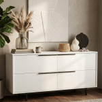 Ocean Konsol 4 Kapaklı Metal Ayaklı 160cm Beyaz ON3-W