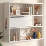 Ocean Duvar Rafı Kitaplık Kapaklı Beyaz ON5-W