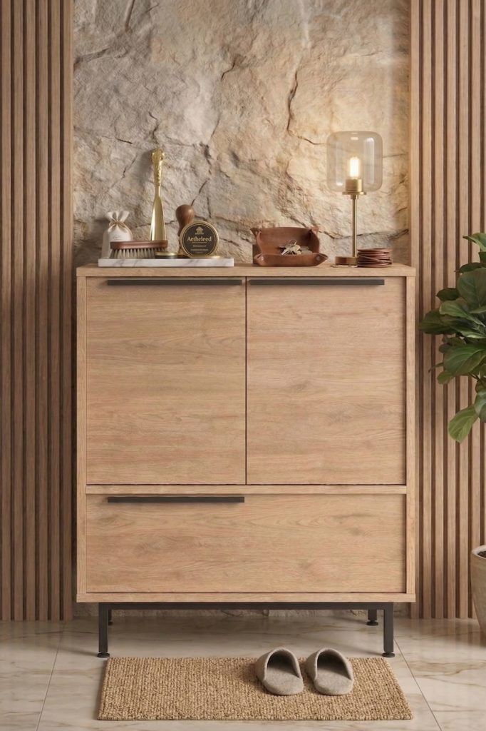 Ocean Ayakkabılık Çok Amaçlı Dolap 3 Kapaklı Metal Ayaklı Sepet ON8C-S