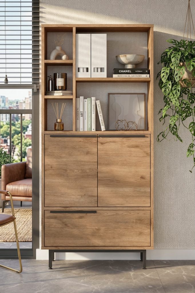 Ocean Ofis Klasör Dolabı Kitaplık 3 Kapaklı Metal Ayaklı Sepet ON9B-S