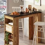 Style Bar Masası Mutfak Yemek Masası Siyah-Atlantik Çam ST1-LA