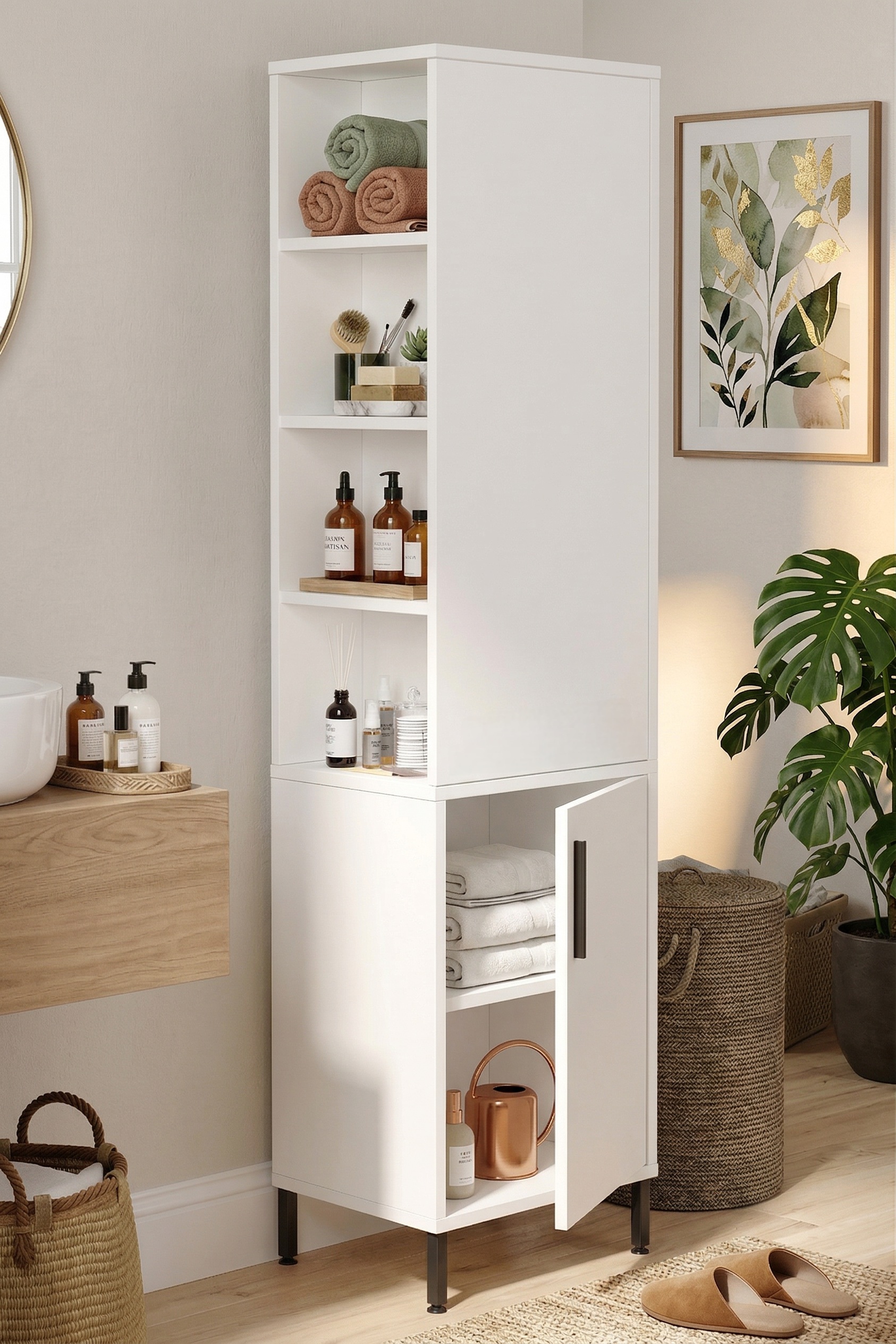 Vitale Çok Amaçlı Dolap Banyo Dolabı Beyaz VI1-W