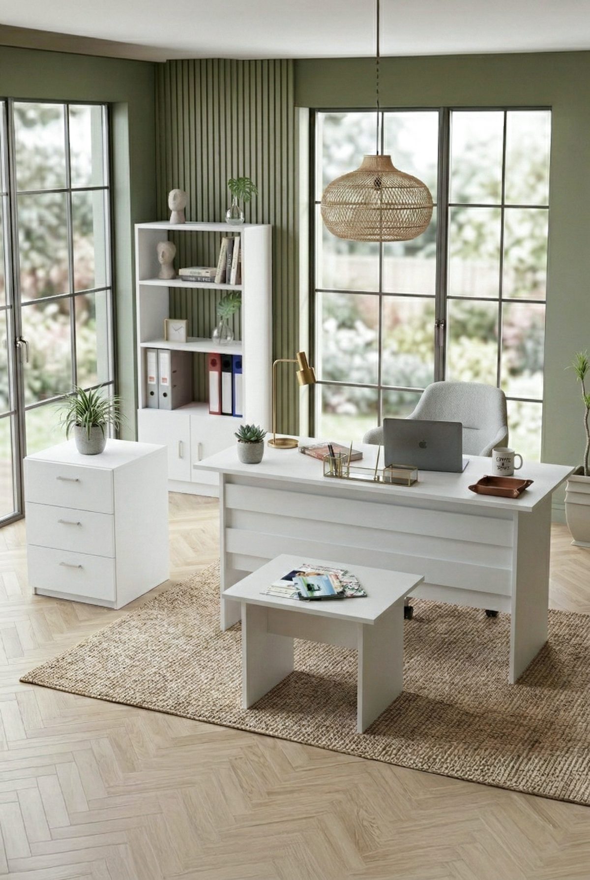 Vario ABCD Ofis Büro Masa Takımı Beyaz VO11-W