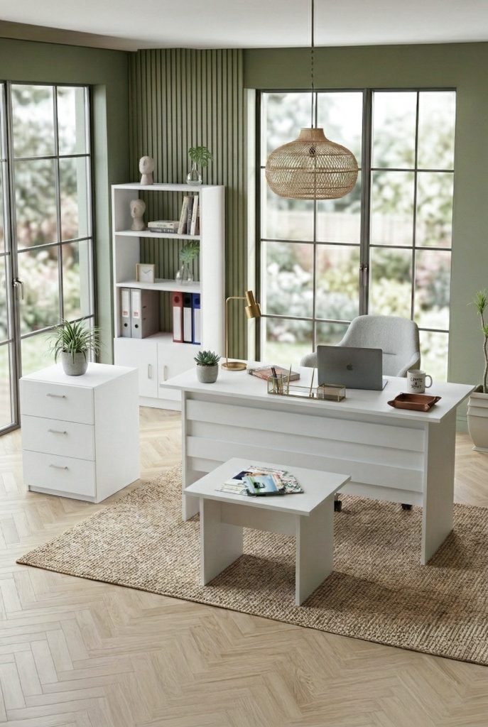 Vario ABCD Ofis Büro Masa Takımı Beyaz VO11-W