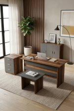 Vario ABCE Ofis Büro Masa Takımı Barok-Antrasit VO12-BA