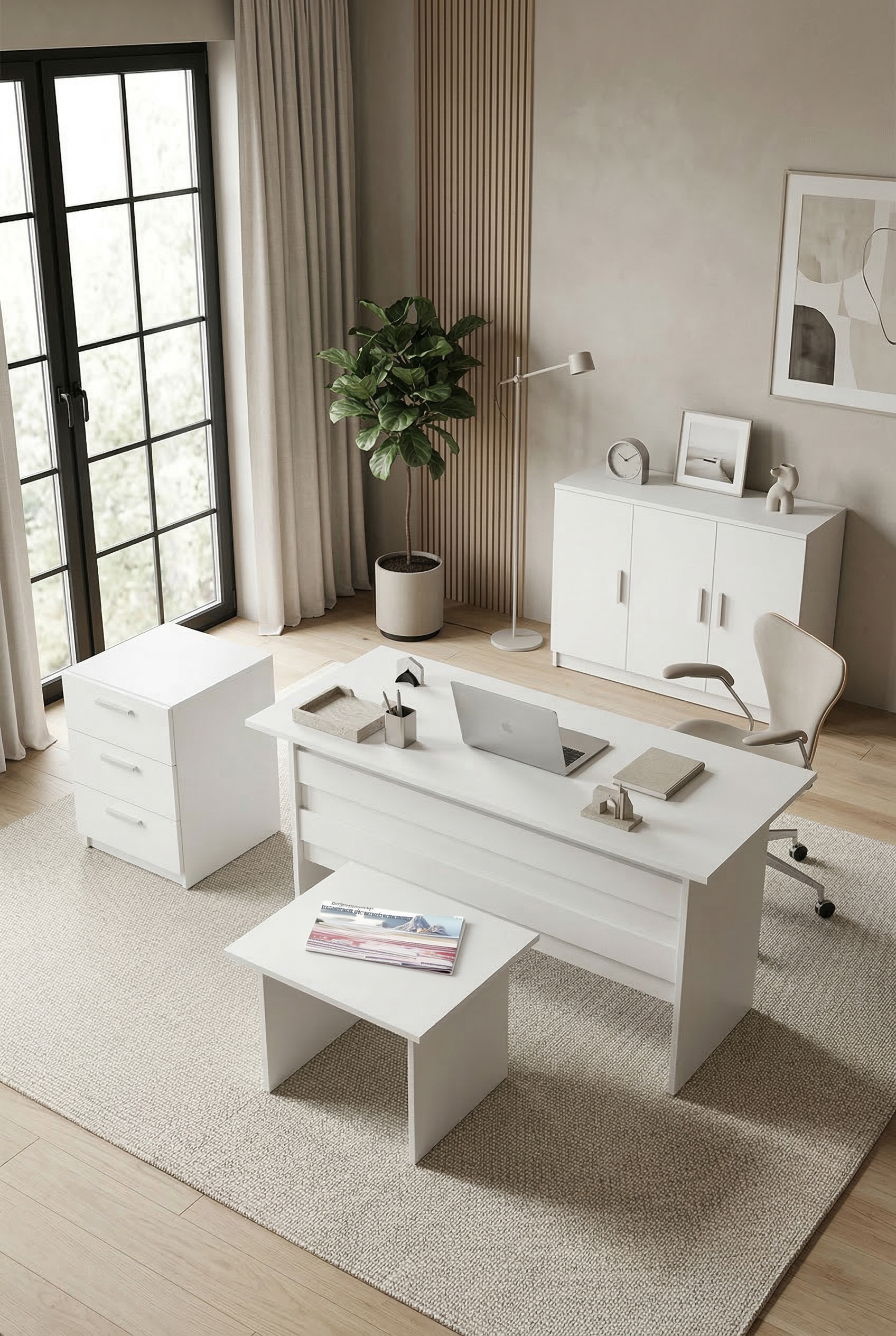 Vario ABCE Ofis Büro Masa Takımı Beyaz VO12-W