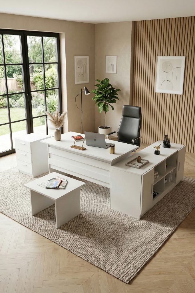 Vario ABCF Ofis Büro Masa Takımı Beyaz VO13-W