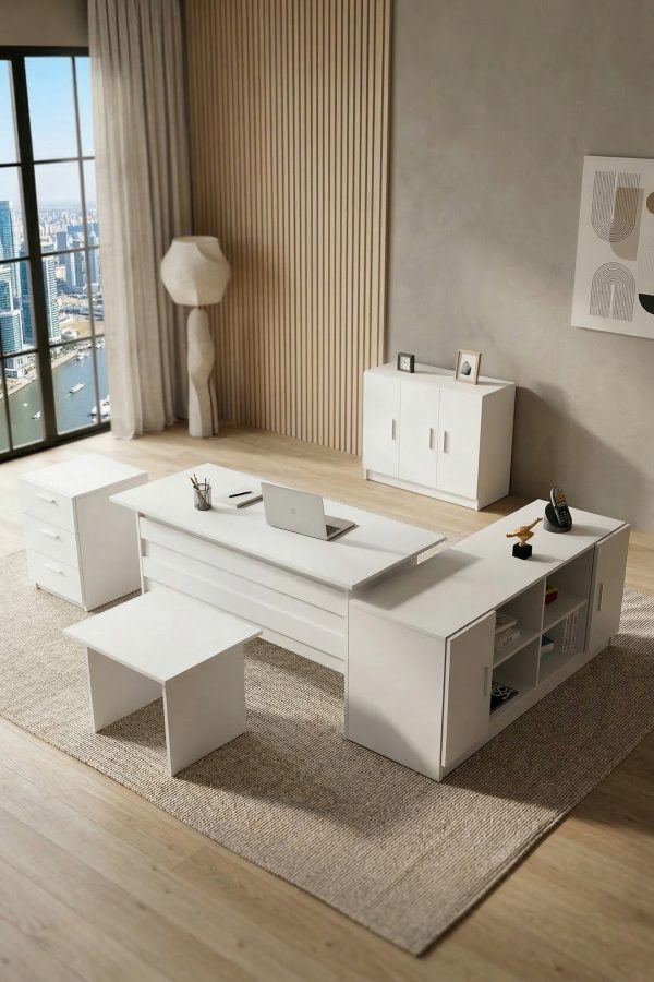 Vario ABCEF Ofis Büro Masa Takımı Beyaz VO16-W