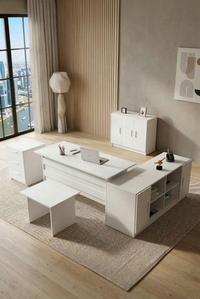 Vario ABCEF Ofis Büro Masa Takımı Beyaz VO16-W