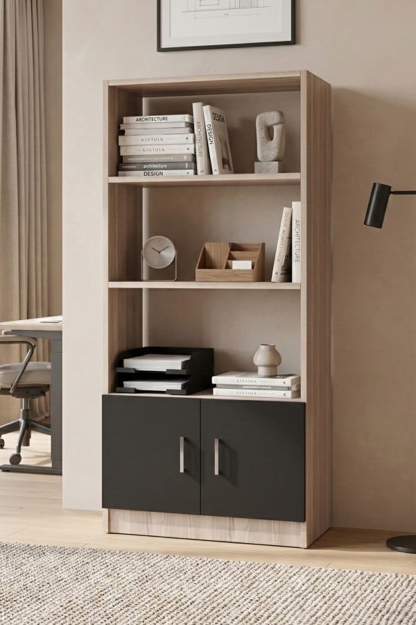 Vario D Ofis Kitaplık Meşe-Siyah VO4-OB