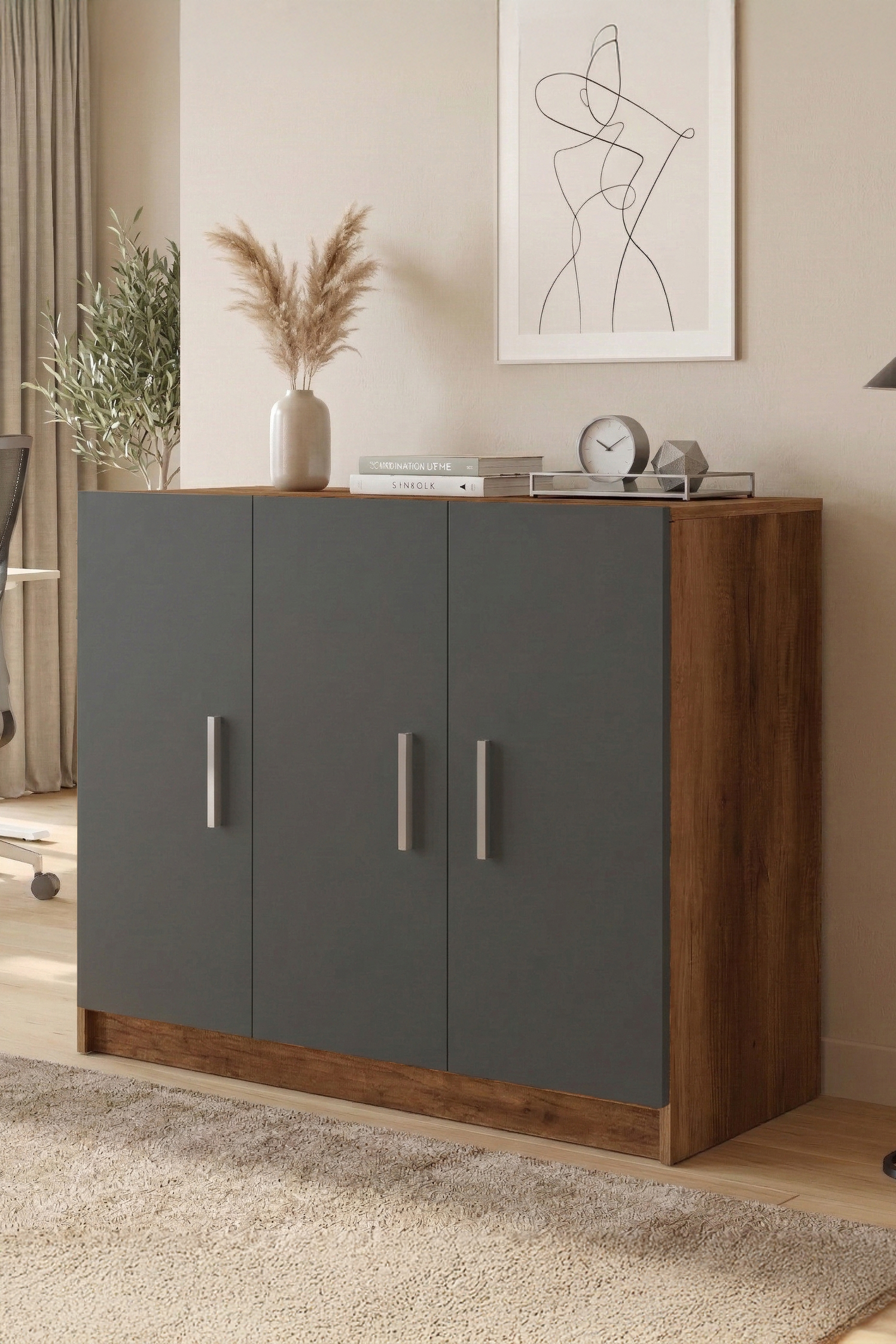 Vario E Ofis Kapaklı Dolap Barok-Antrasit VO5-BA