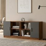 Vario F Ofis Kapaklı Kitaplık Dolap Barok-Antrasit VO6-BA