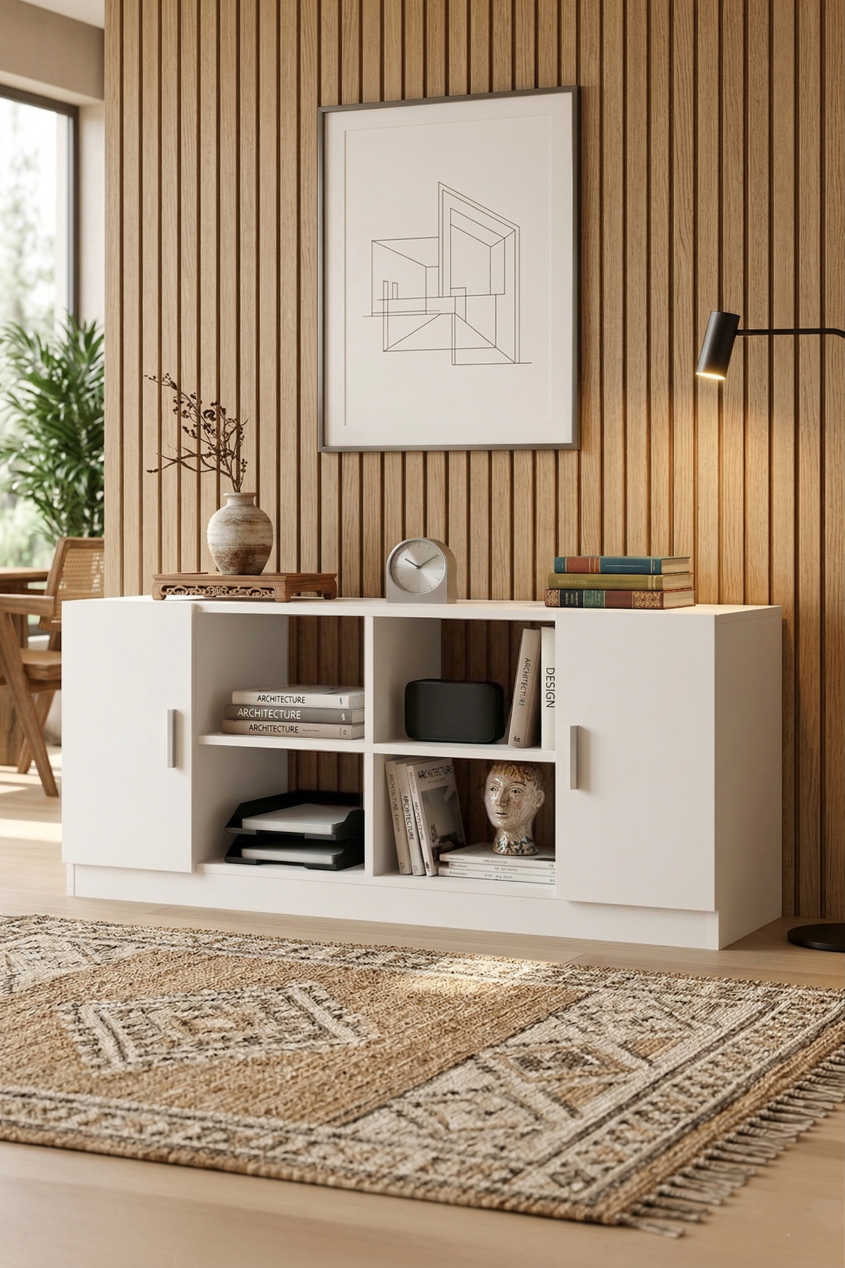 Vario F Ofis Kapaklı Kitaplık Dolap Beyaz VO6-W