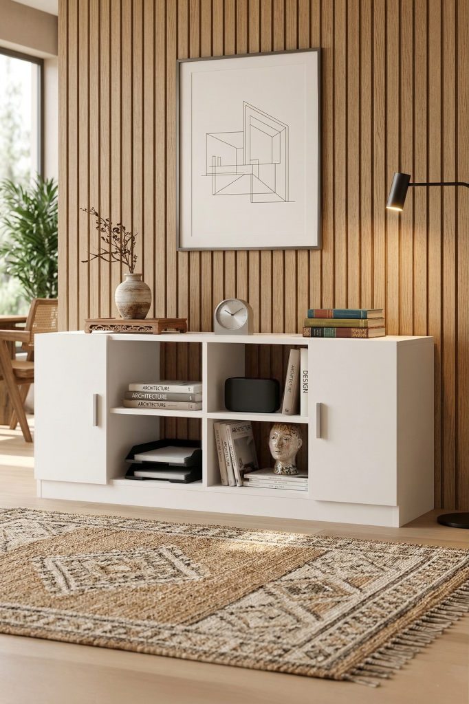 Vario F Ofis Kapaklı Kitaplık Dolap Beyaz VO6-W