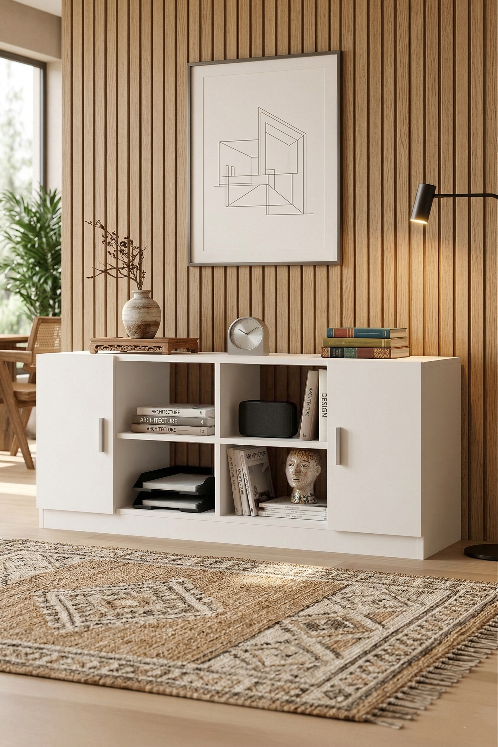 Vario F Ofis Kapaklı Kitaplık Dolap Beyaz VO6-W