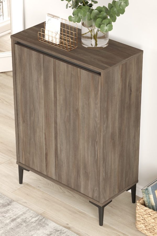 Aristo Ayakkabılık Çok Amaçlı Dolap 90cm Kahve-Antrasit AR10-CA