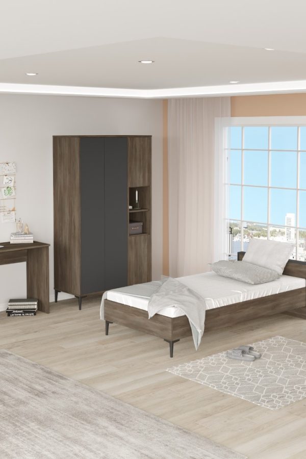 Aristo Genç Odası Takımı Kahve-Antrasit AR17-CA