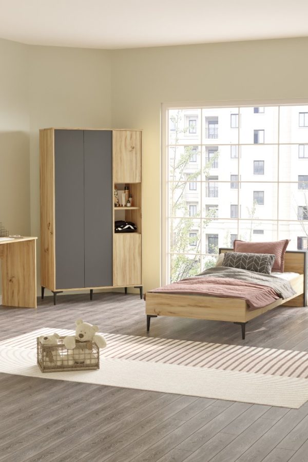 Aristo Genç Odası Takımı Keçe-Antrasit AR17-KA