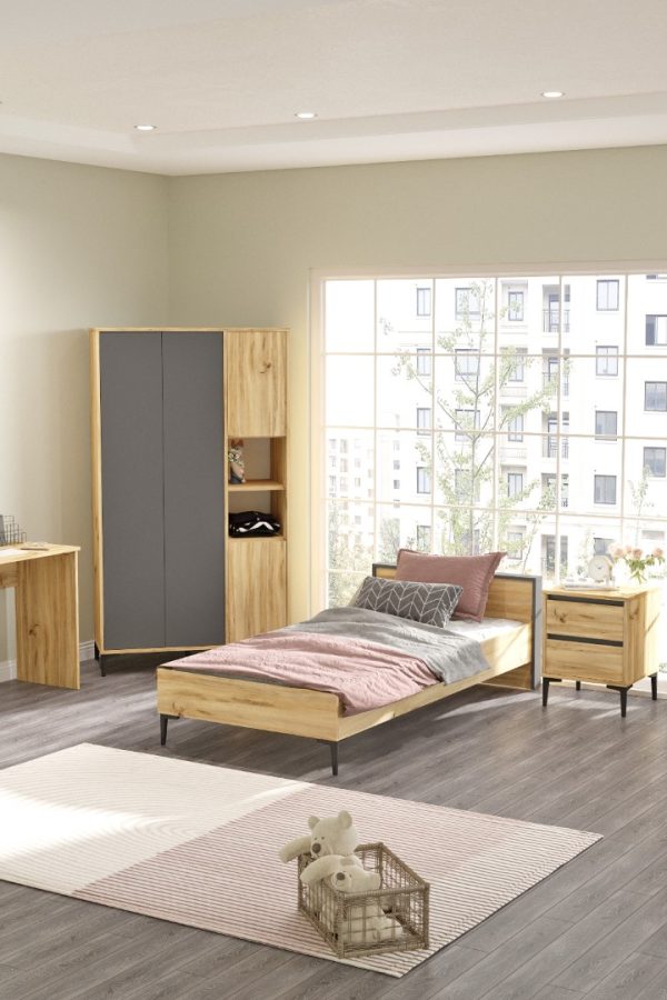 Aristo Genç Odası Takımı Keçe-Antrasit AR18-KA