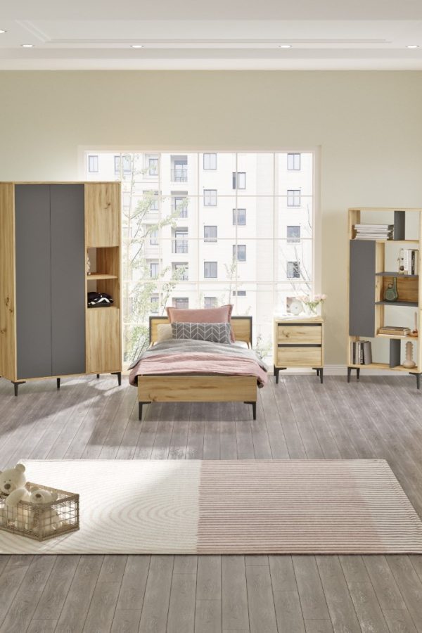 Aristo Genç Odası Takımı Keçe-Antrasit AR19-KA