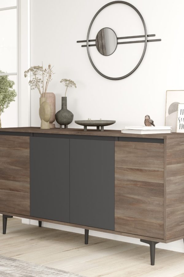 Aristo Konsol 4 Kapaklı 160cm Kahve-Antrasit AR3-CA