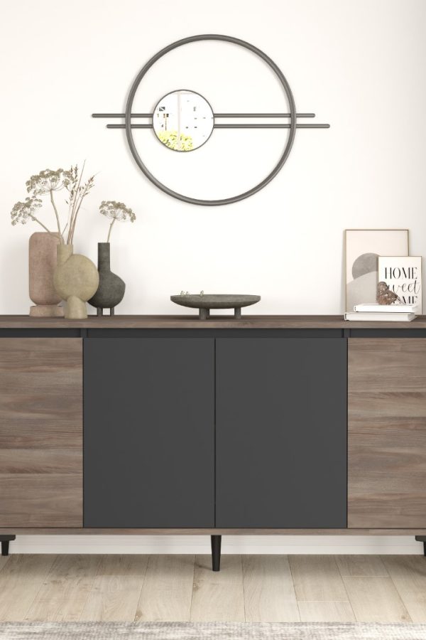 Aristo Konsol 4 Kapaklı 160cm Kahve-Antrasit AR3-CA