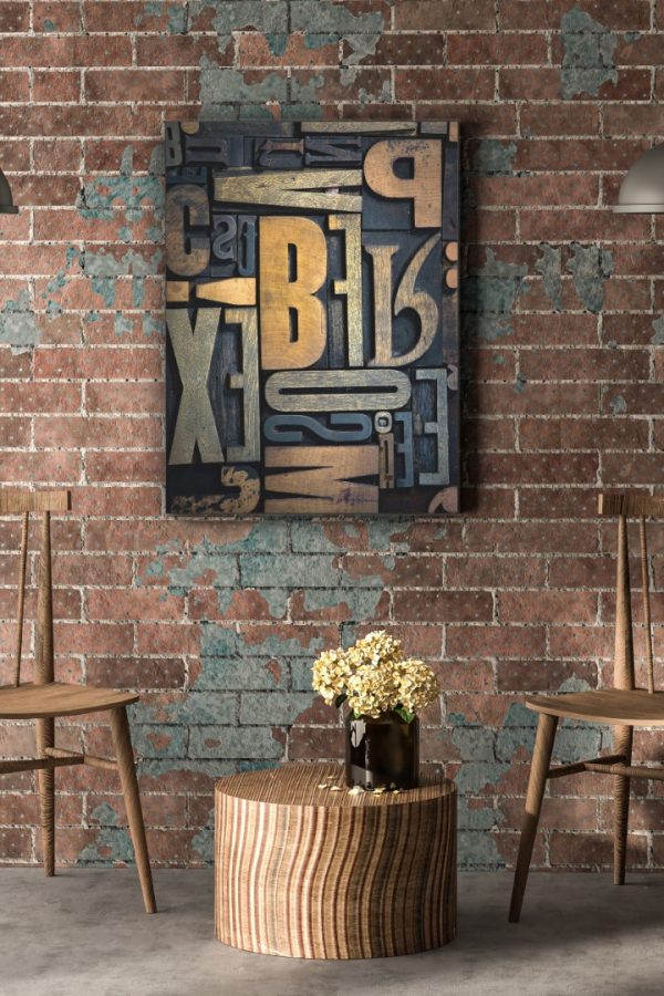 Art Serisi Uv Baskı Tablo Harf 60cm*45cm AT1-W