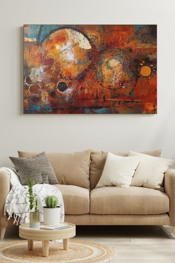 Art Serisi Uv Baskı Tablo Kırmızı 60cm*90cm AT11-W