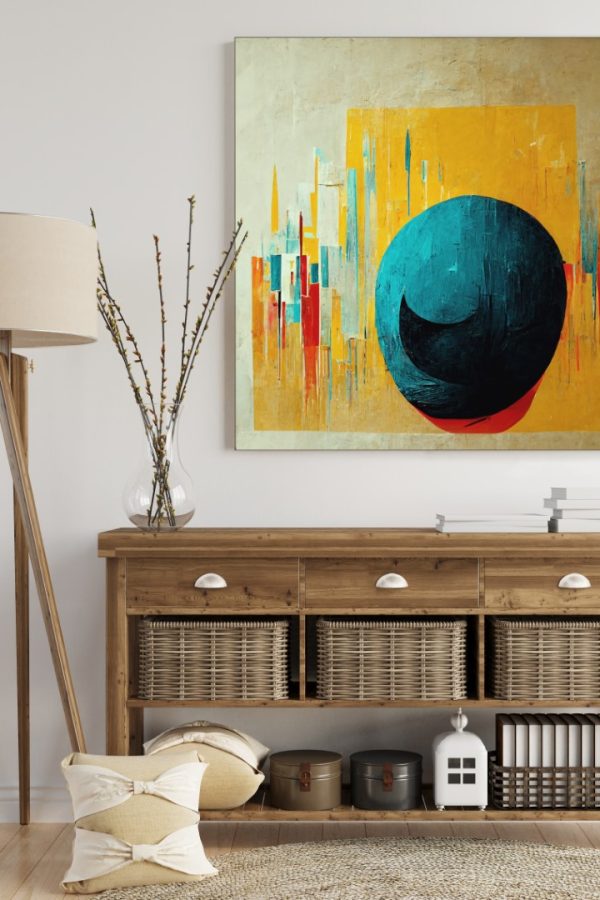 Art Serisi Uv Baskı Tablo Küre 90cm*90cm AT26-W