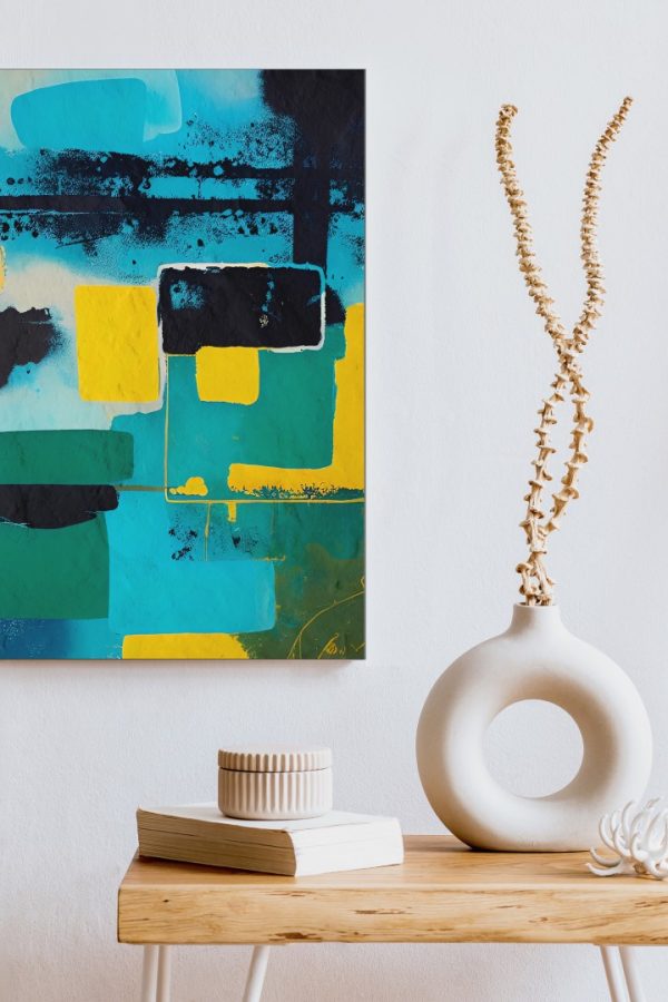 Art Serisi Uv Baskı Tablo Turkuaz 60cm*45cm AT6-W