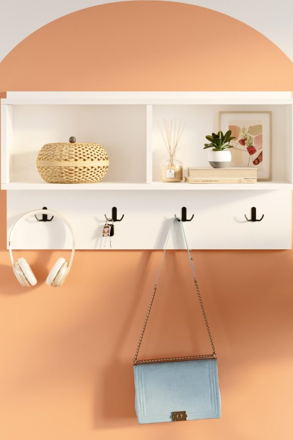 Brian Elbise Askılık Portmanto Raflı 92cm Beyaz BN1-W