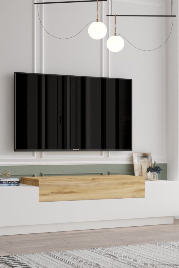 Floyd Tv Ünitesi 160cm Beyaz-Keçe FD1-WK