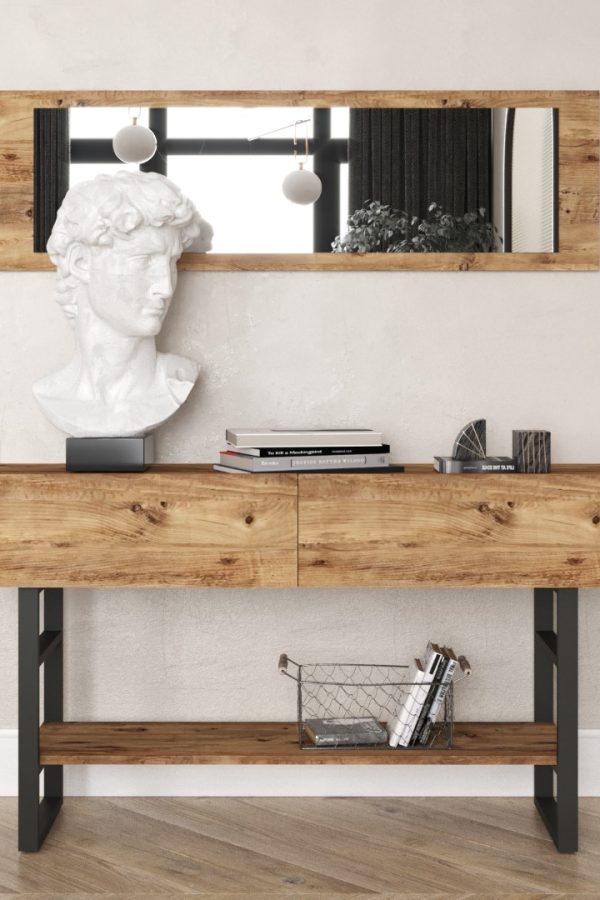 ML24 Iron Metal Aynalı Dresuar Kapaklı ML24-A