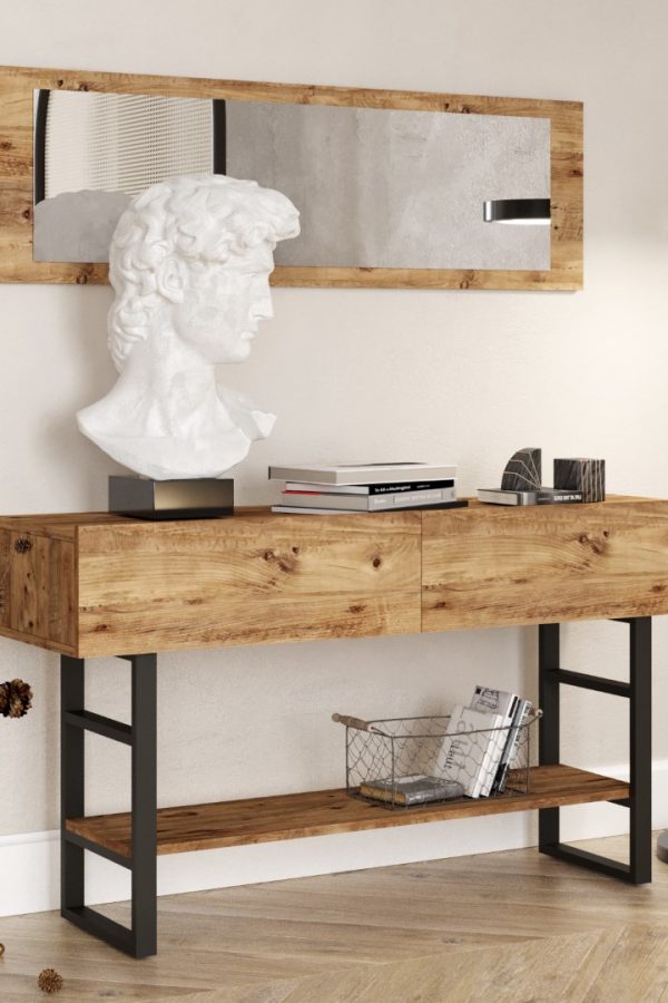 ML24 Iron Metal Aynalı Dresuar Kapaklı ML24-A