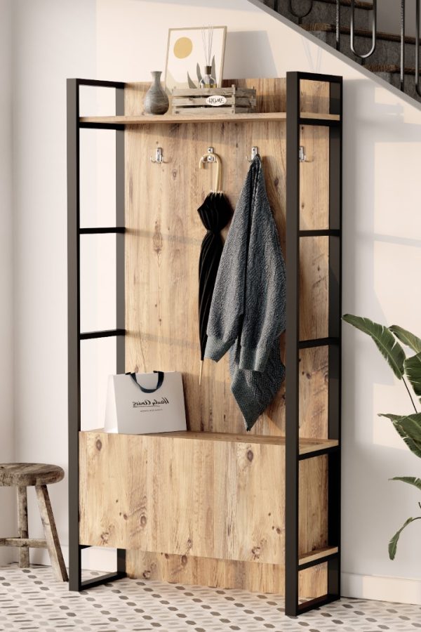 ML13 Iron Metal Vestiyer Portmanto Ayakkabılık ML13-A