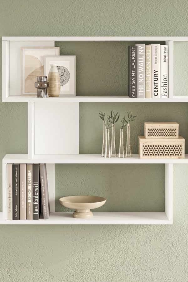 Life Duvar Rafı Kitaplık Beyaz LF2-W