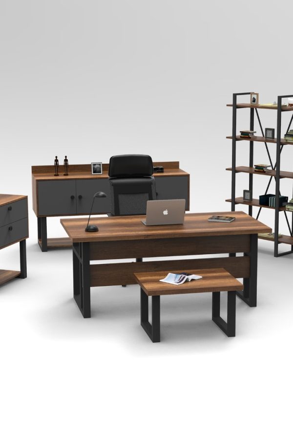 Marken ABCDE Ofis Büro Masa Takımı Barok-Antrasit MN10-BA