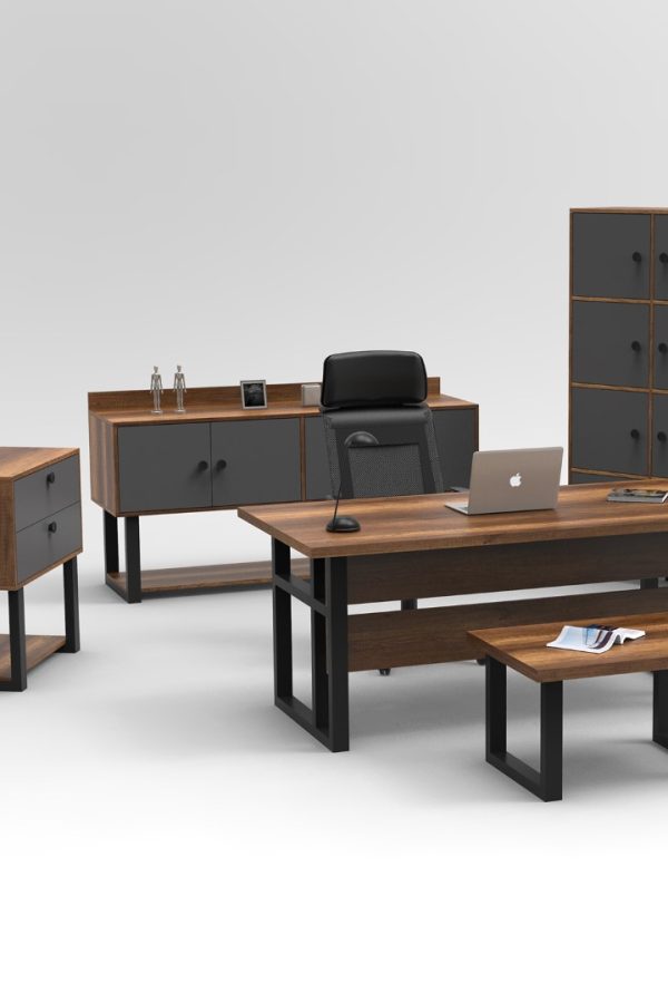 Marken ABCDF Ofis Büro Masa Takımı Barok-Antrasit MN11-BA