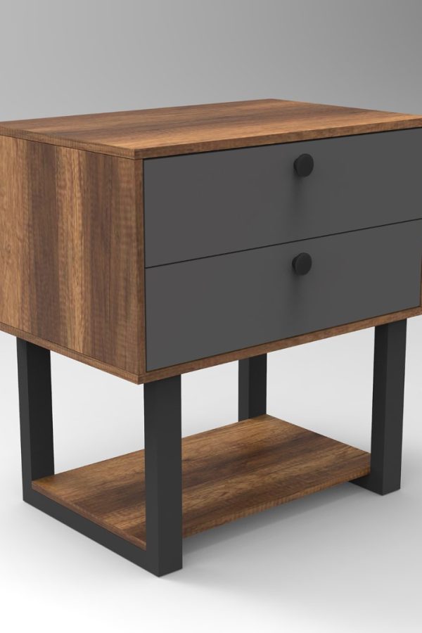 Marken C Ofis 2'Li Keson Metal Ayaklı Barok-Antrasit